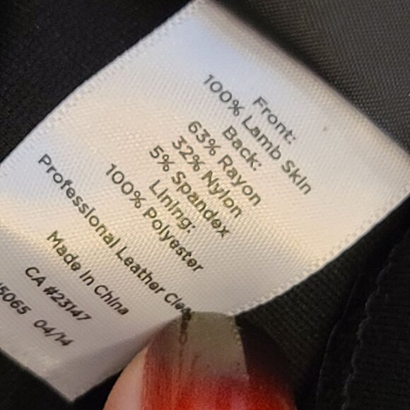 Talbots Woman‎ Pencil Skirt Black Lamb Skin Front Jersey Knit Back Size 16W NWOT - Picture 9 of 9